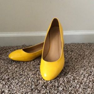 Yellow Wedge Heels